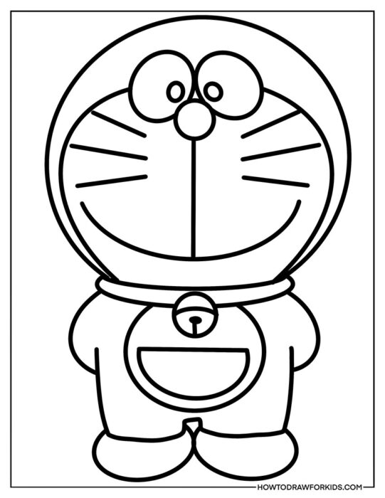 Doraemon With Hands Behind His Back