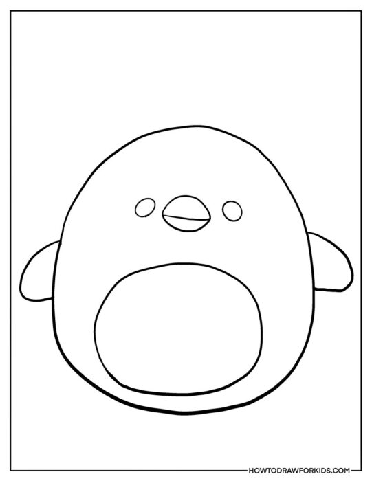 Duck Squishmallow Coloring Page for Kids