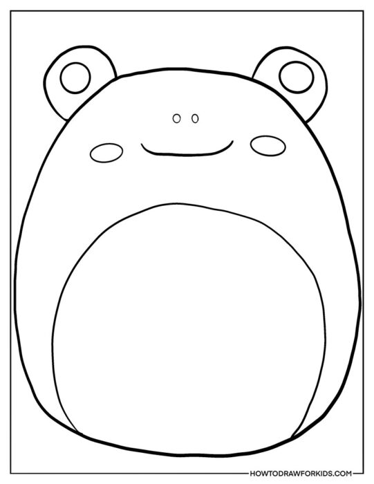 Funny Frog Squishmallow Coloring Page