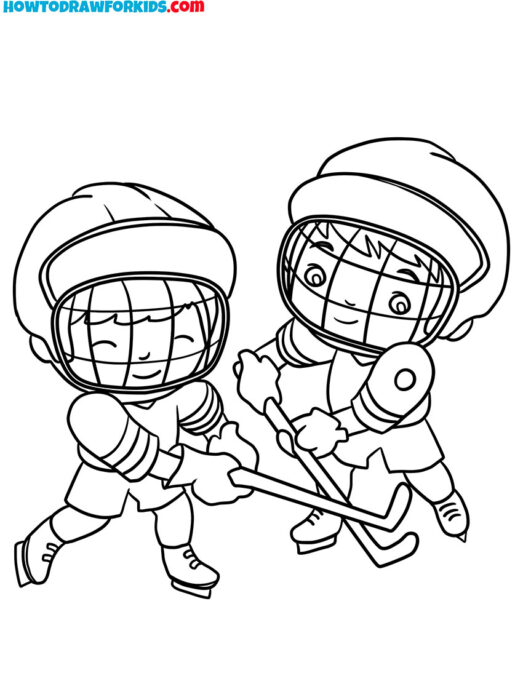 Hockey Coloring Sheet