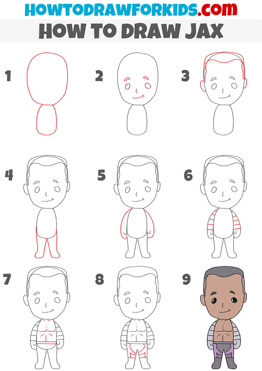 How to draw Jax step by step