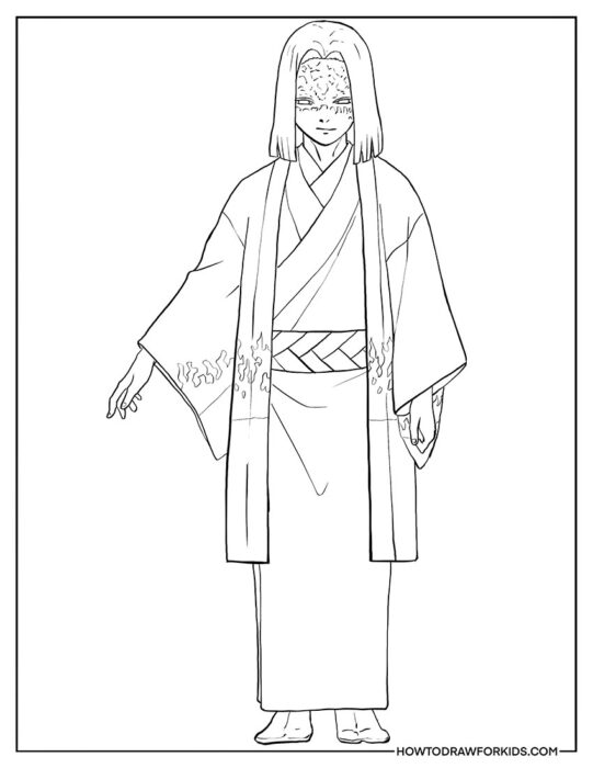 Kagaya Ubuyashiki Outline for Coloring