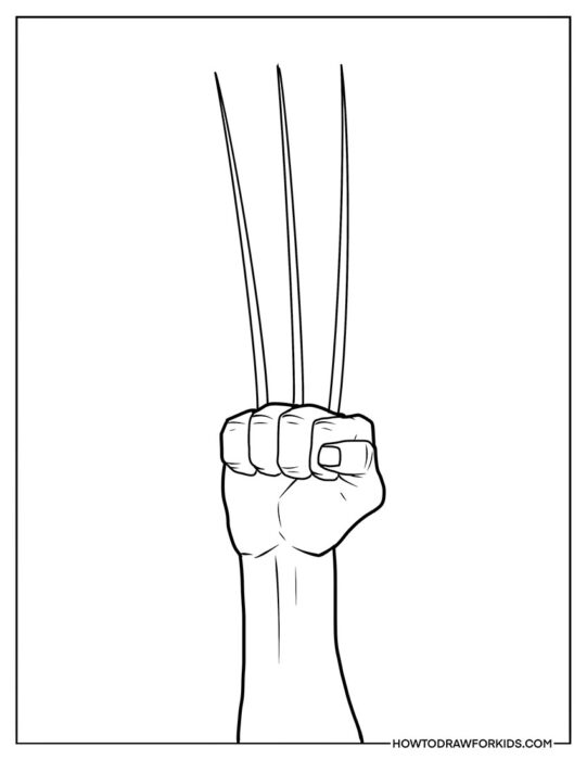 Logan's Claws Coloring Page