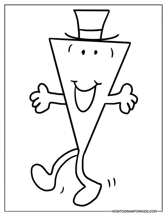 Mr. Cool Simple Coloring Sheet