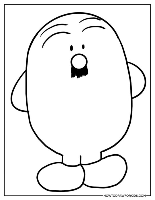 Mr. Fussy Coloring Sheet for Preschoolers