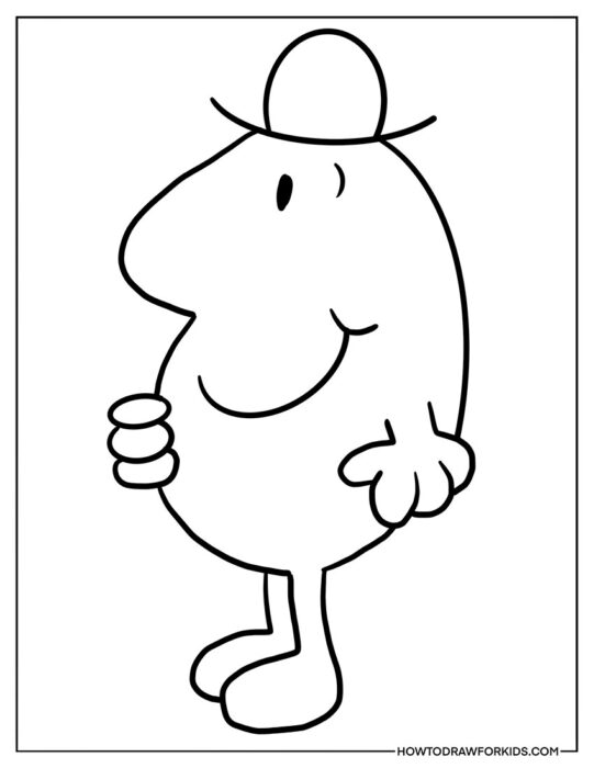 Mr. Good Coloring Sheet for Beginners