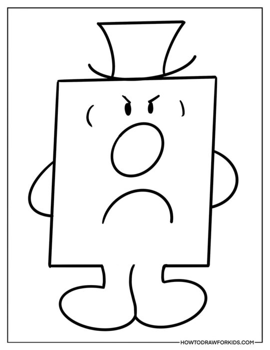 Mr. Grumpy Simple Coloring Sheet