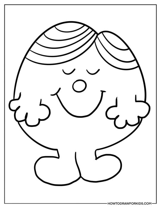 Mr. Perfect Simple Coloring Page