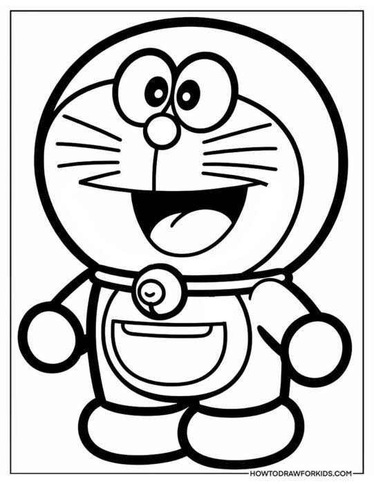 Simple Doraemon Coloring Page