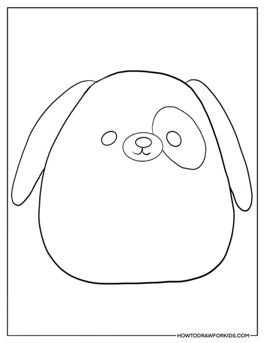 Squishmallow Bull Terrier Coloring Sheet