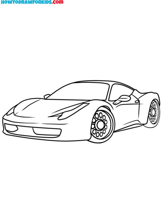 Super Car Coloring Page