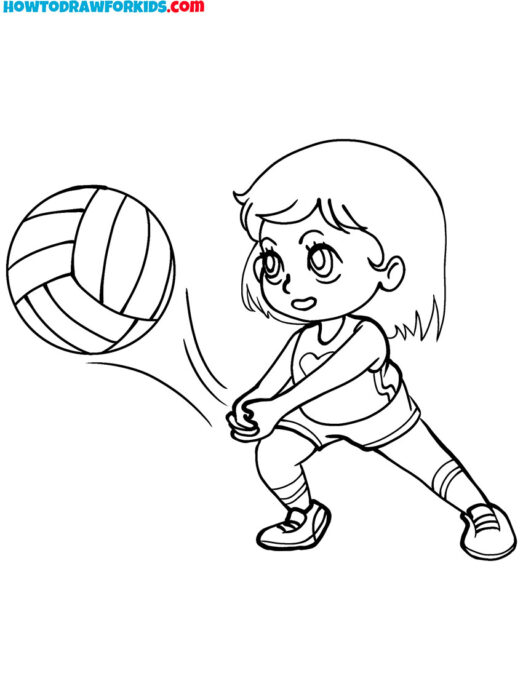 Volleyball Player Coloring Page