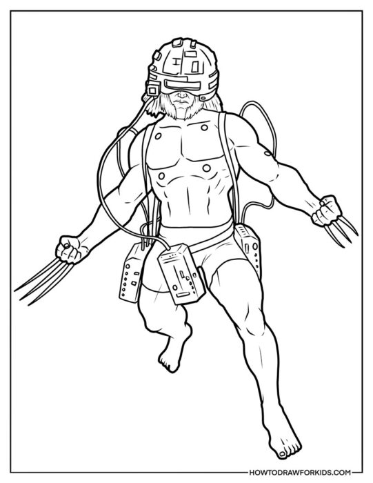 Wolverine Weapon X Coloring Page