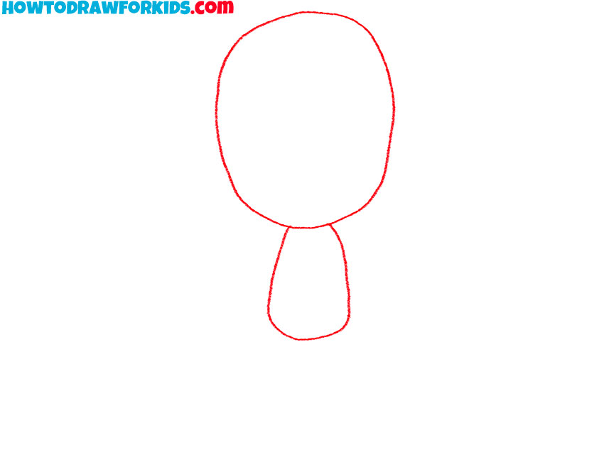 Draw the head and body shape