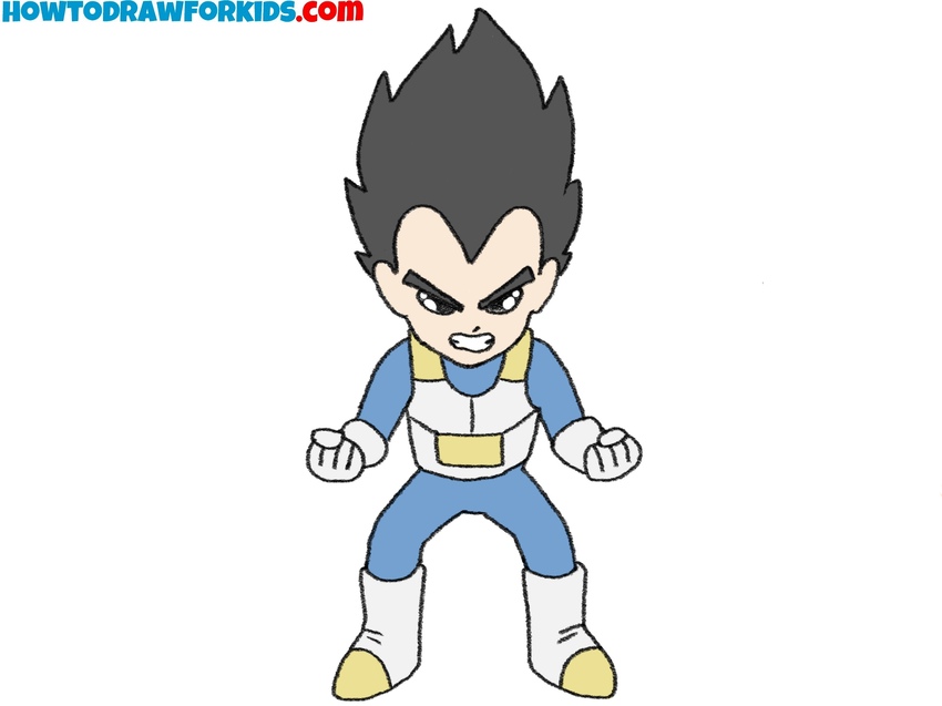 Add colors to the Vegeta drawing