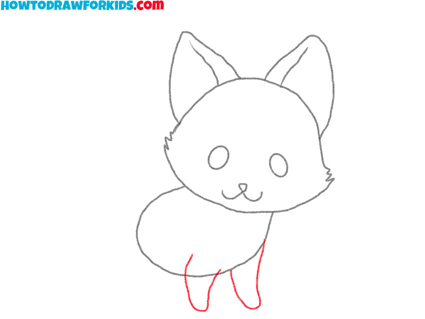 Draw the front legs