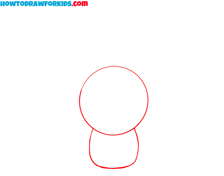 Draw the head and body