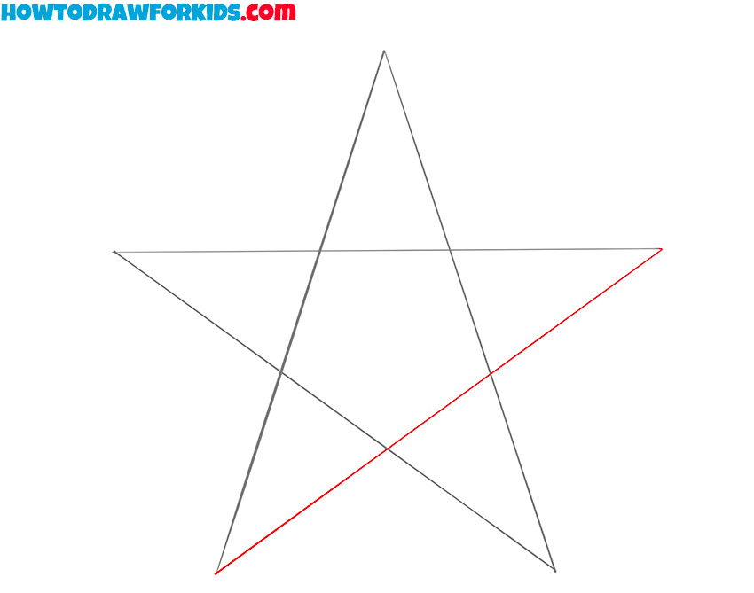 Complete the shape of the star