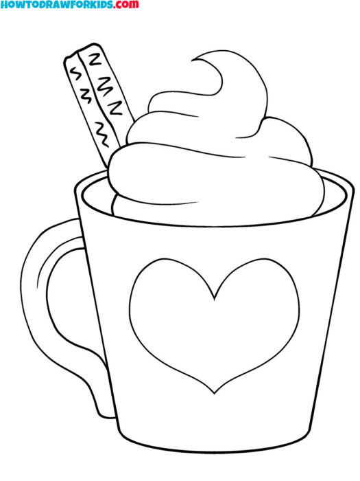 Hot Drink Outline for Coloring