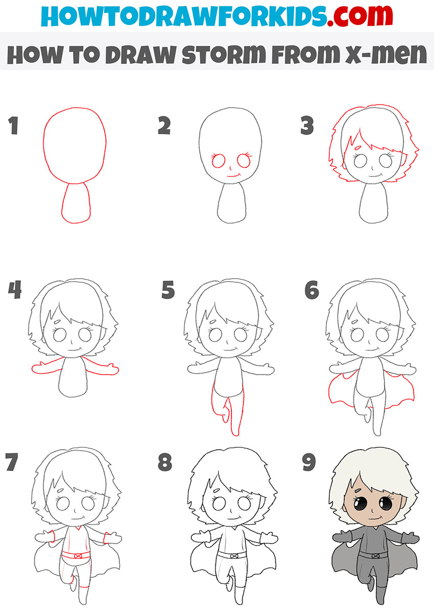 How to Draw Storm Step by Step