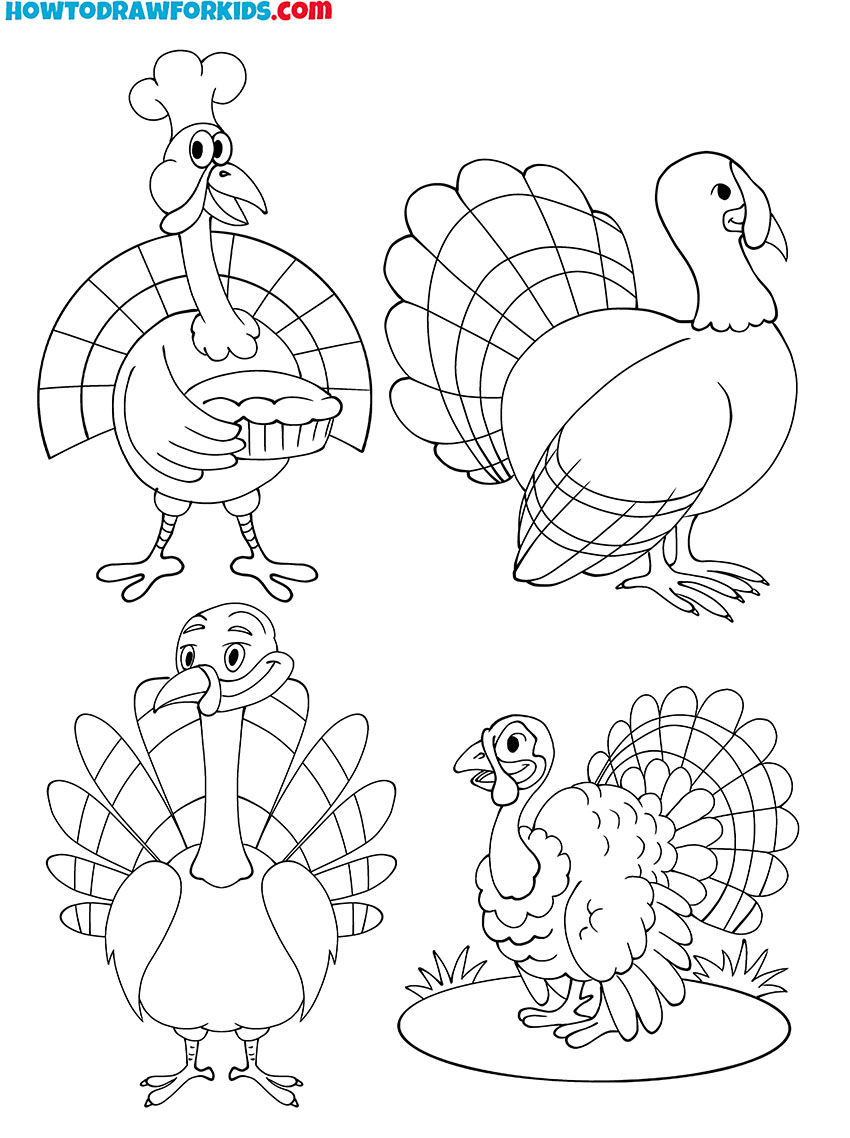 Turkey Coloring Pages Featured Image