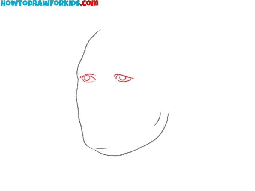 Sketch the eyes of the president