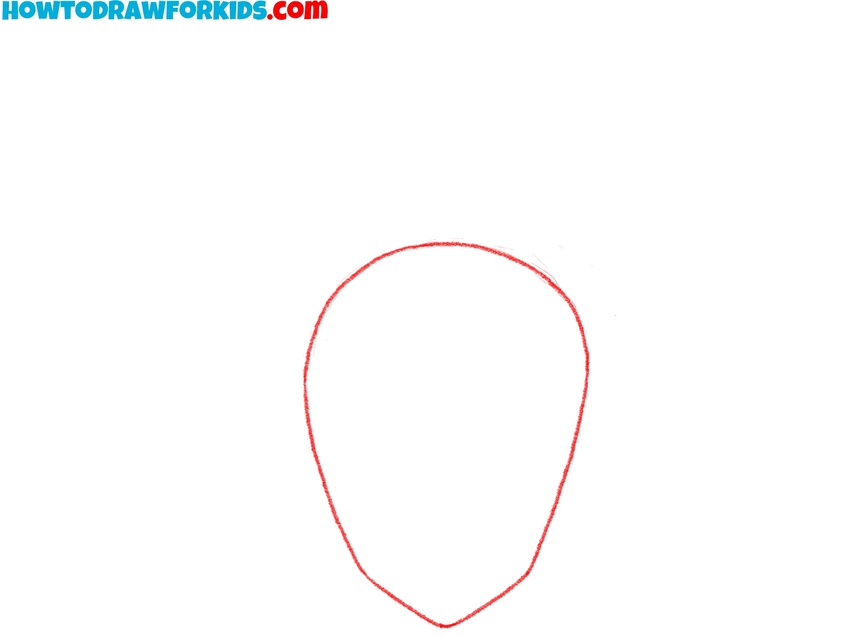 Draw the outline of Goku face