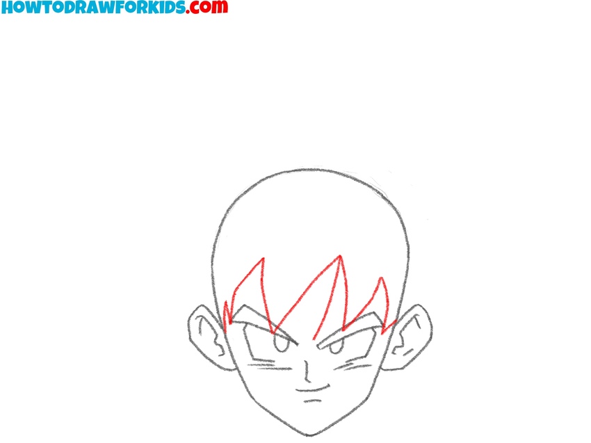 Draw the bang of Goku