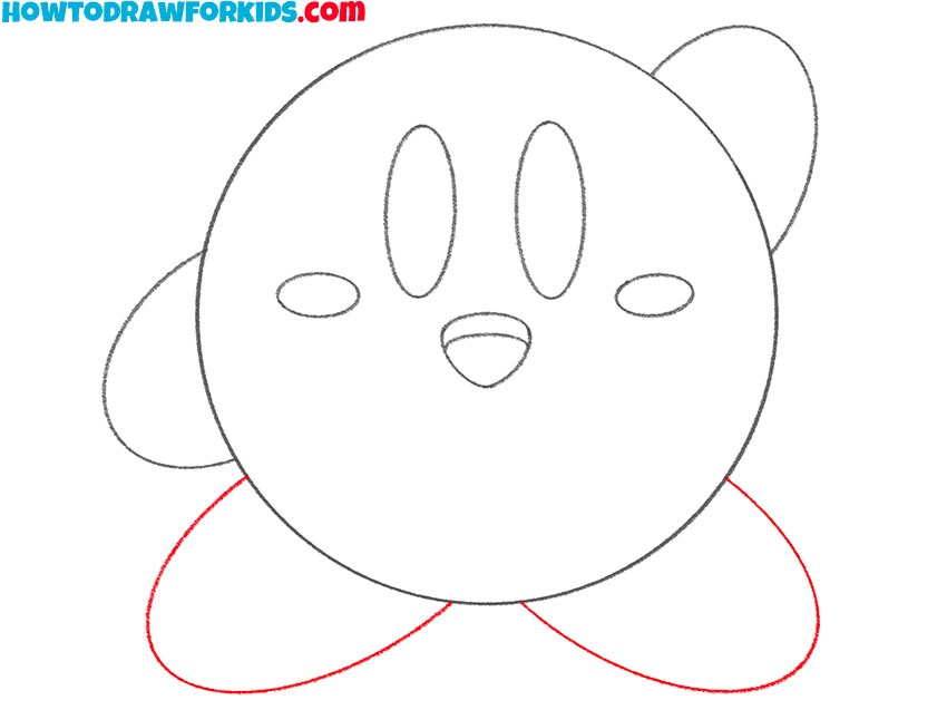 Draw Kirby’s feet