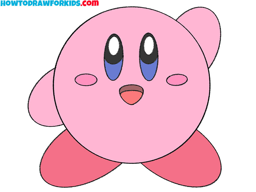 How to Draw Kirby - Easy Drawing Tutorial For Kids