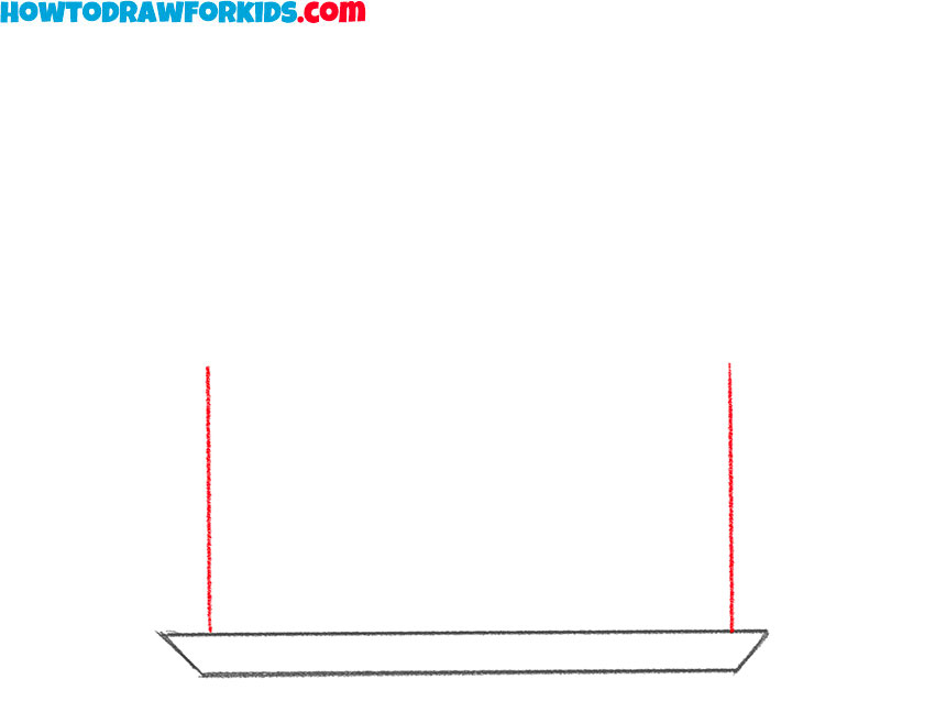 Draw the sides of the birthday cake