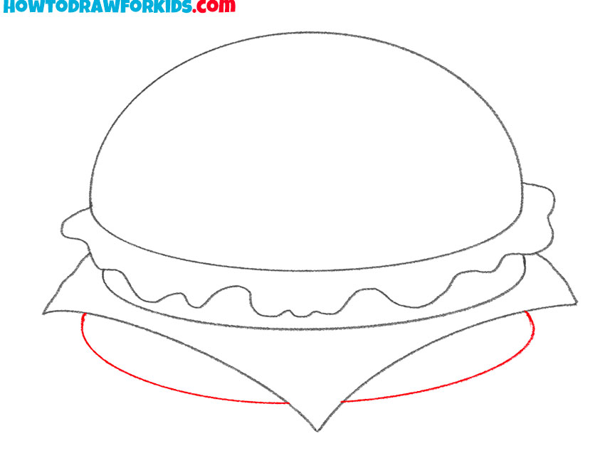 Draw the burger patty