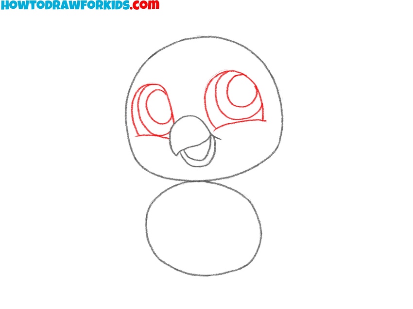 Draw the cartoon turkey’s eyes