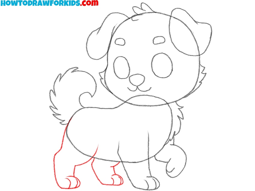 Add the back legs and paws