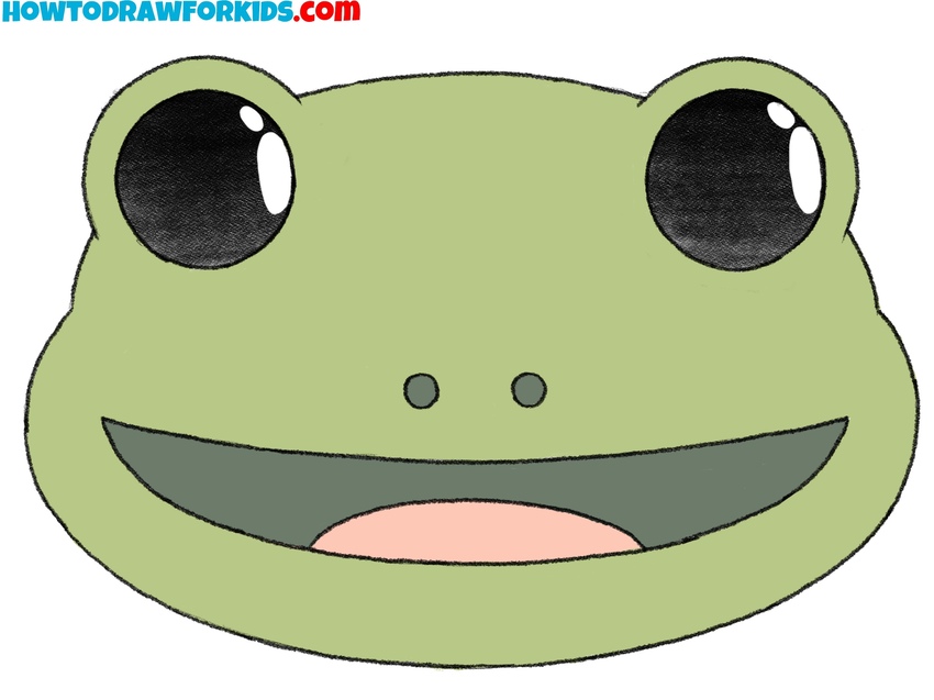 Color the frog face