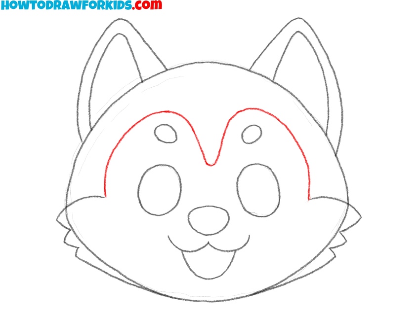 Add the facial markings