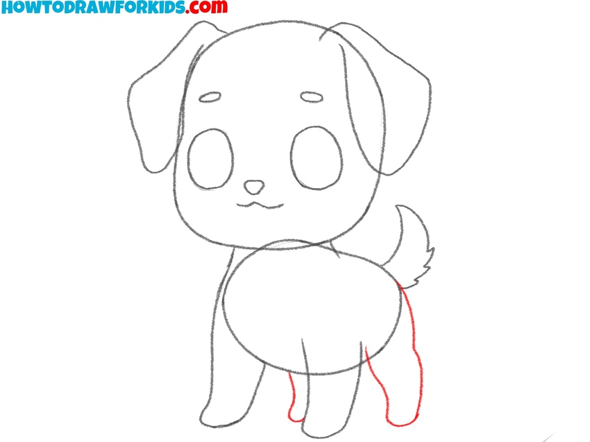 Add the back legs and paws