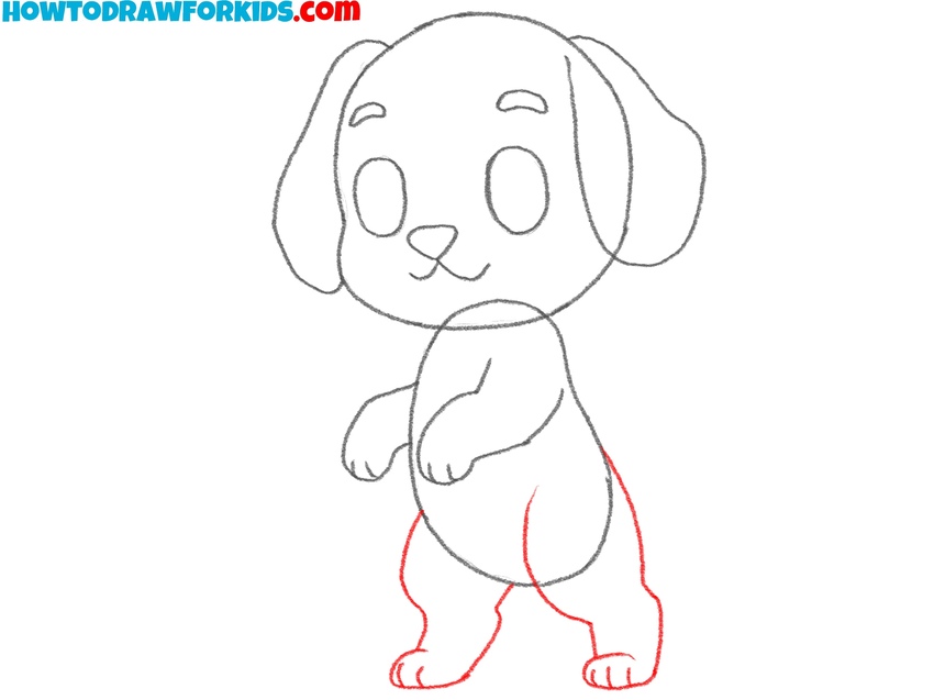 Outline the back legs