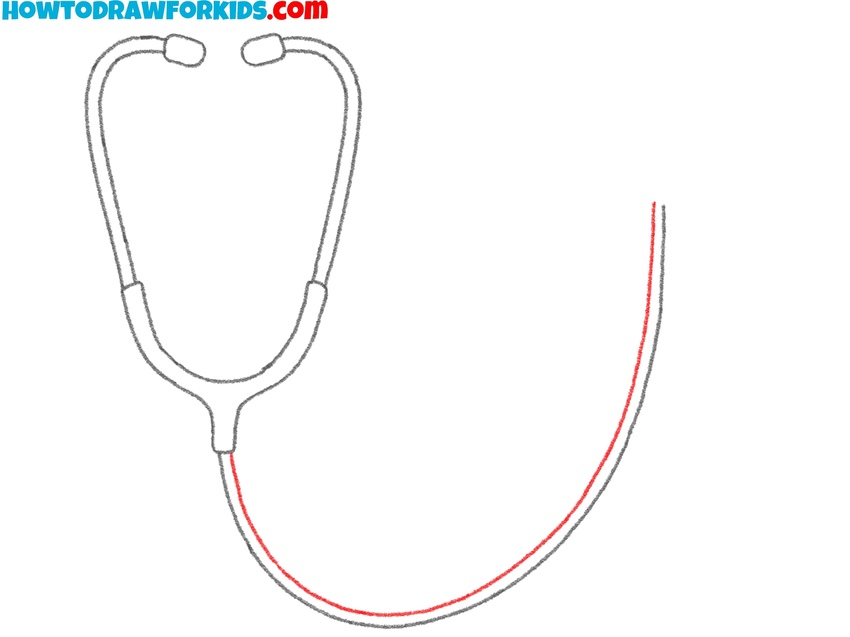 Complete the tubing of the stethoscope