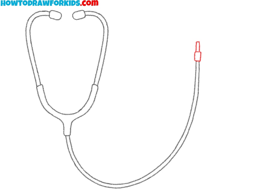 Draw the stethoscope connector