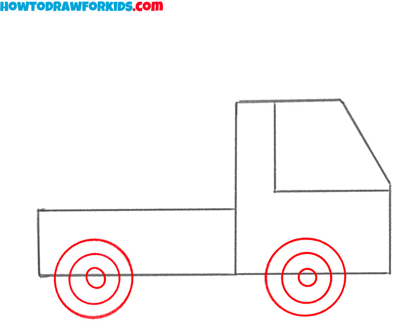 Outline the wheels and rims