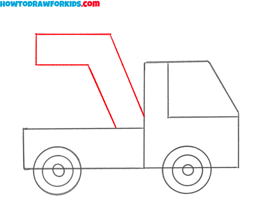 Sketch the tow arm of the truck