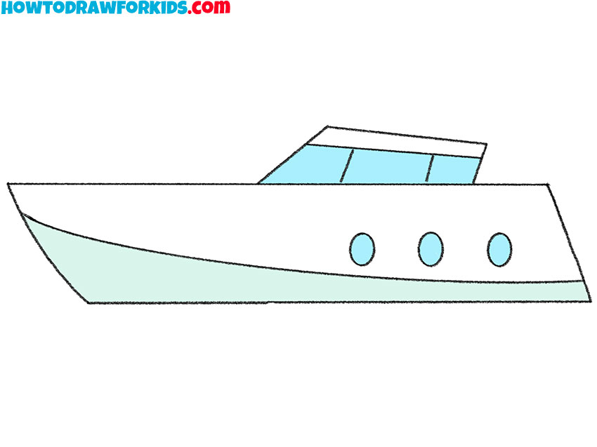 Complete and color the yacht