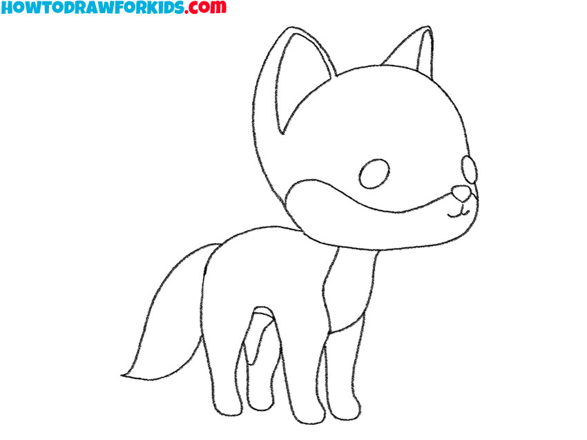 Finalize the arctic fox sketch