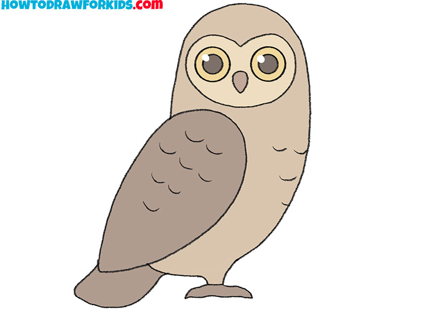 Color the owl drawing