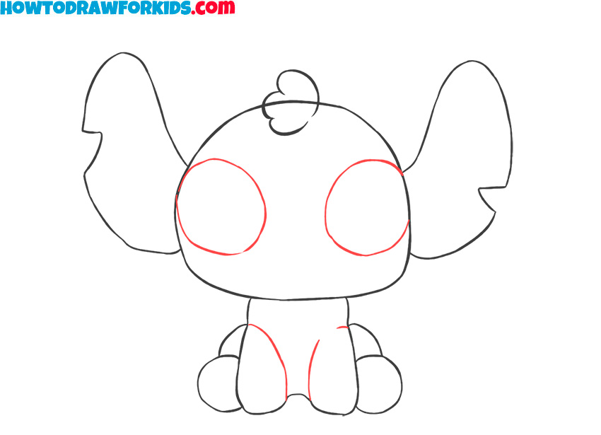 Draw the eyes of Stitch