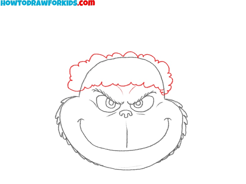 Sketch the Santa hat base