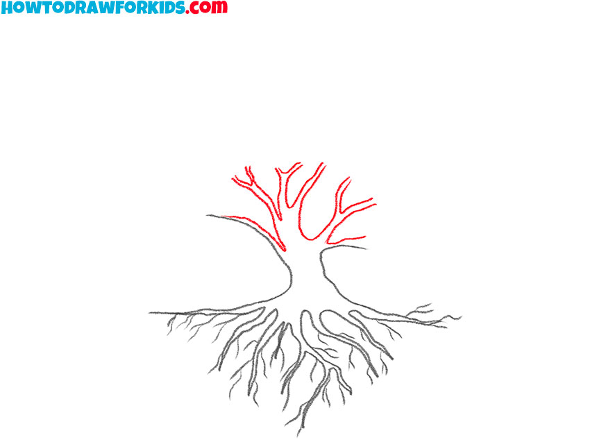 Draw the branches of the World Tree