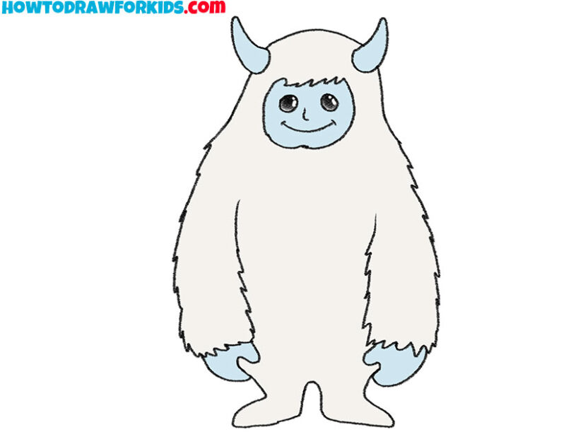 How to Draw a Yeti - Easy Tutorial For Kids