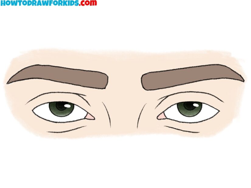 How to Draw Male Eyes - Easy Drawing Tutorial For Kids